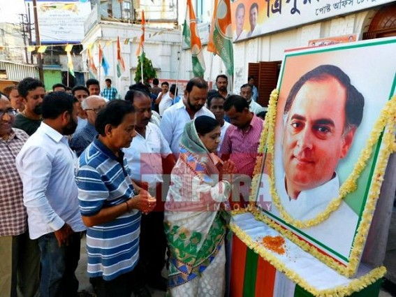 Congress pays tribute to Rajiv Gandhi Congress pays tribute to Rajiv Gandhi